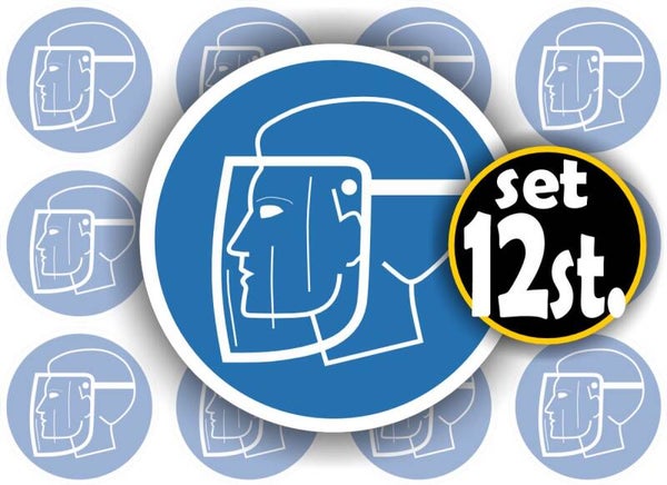 Spatscherm - Gezicht bescherming - sticker - set 12 st (1157.57)