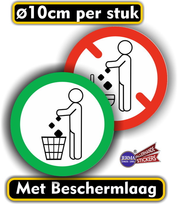 WC - Voorkom Verstoppingen – Sticker - 2 st.  (1166.61)