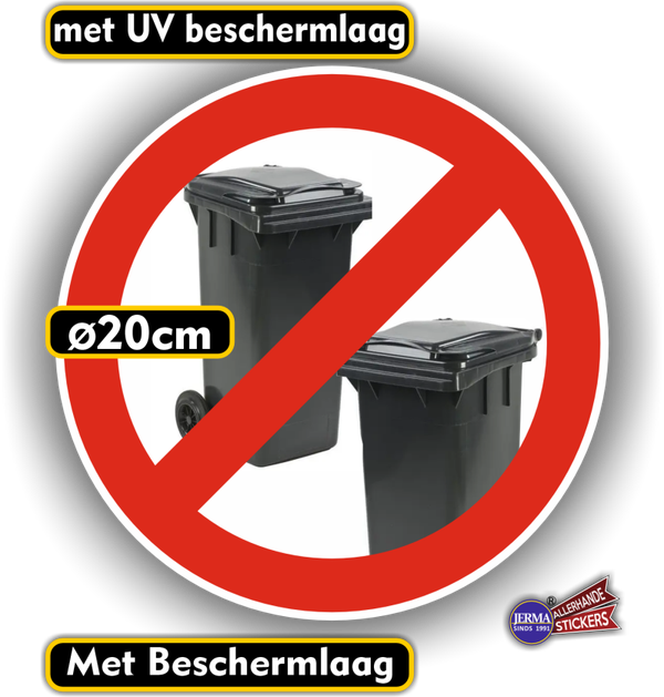 Geen kliko container plaatsen sticker   (1167.61)