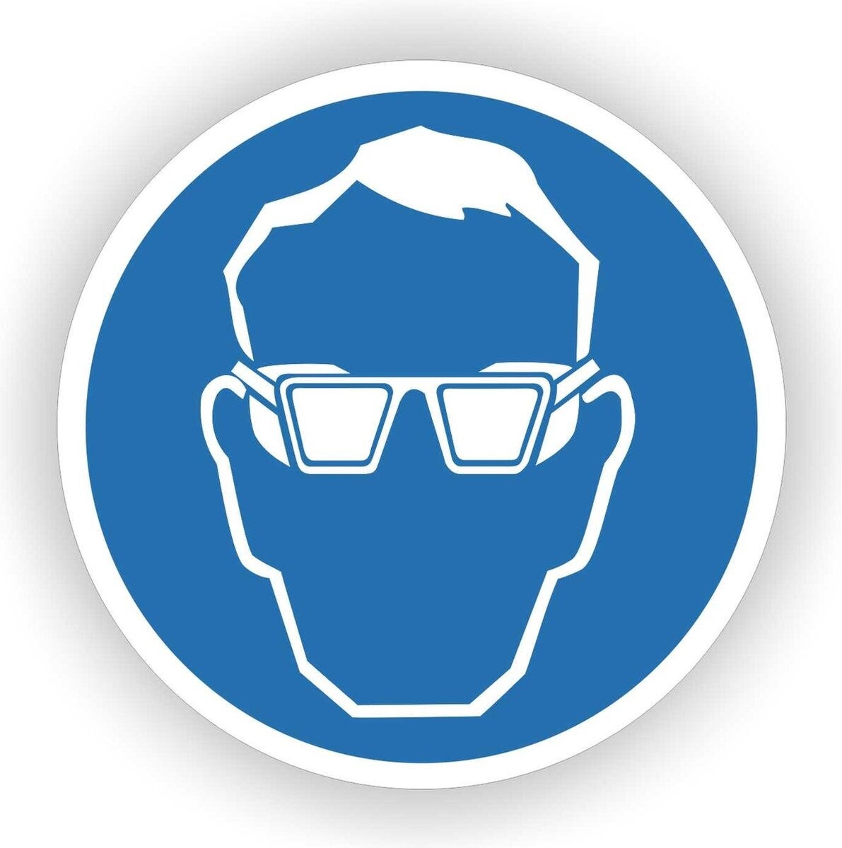 Veiligheidsbril verplicht  ISO 7010 sticker (179.07)