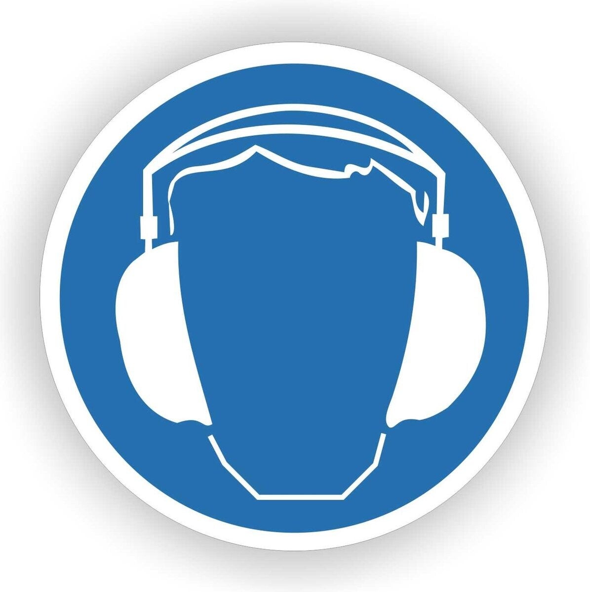 Gehoorbescherming verplicht sticker - Ø20 cm  (181.07)