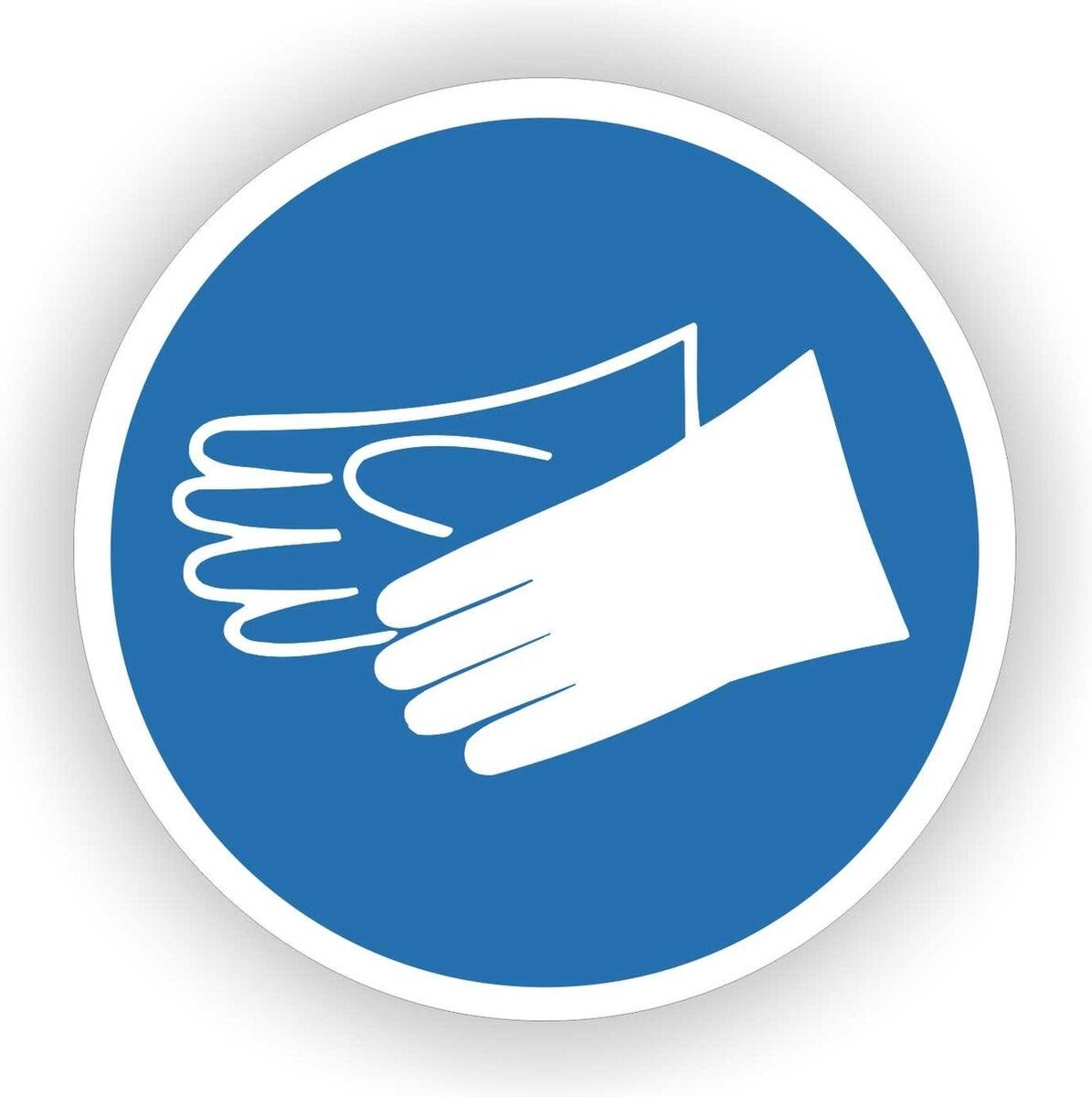 Handschoenen verplicht  ISO 7010 sticker (177.07)