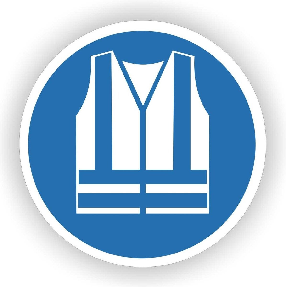 Veiligheidshesje verplicht sticker - ISO norm sticker (171.06)