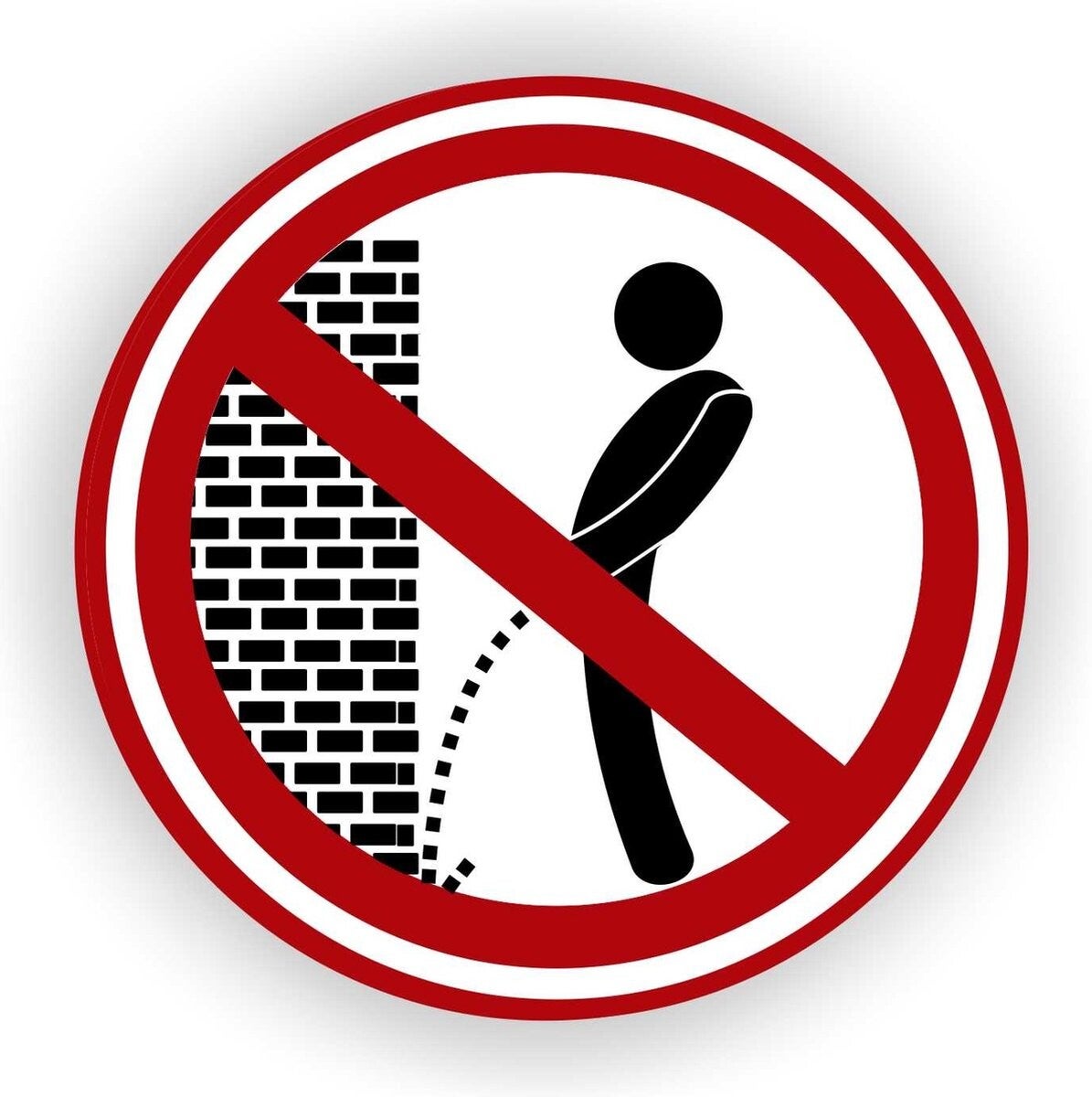 Verboden om hier te plassen sticker Ø20 (972.48)