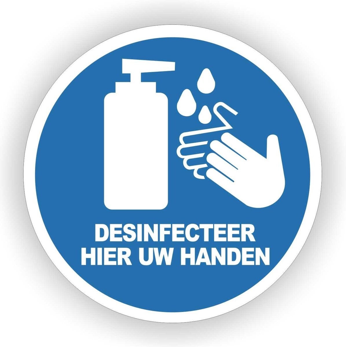 Sticker - Desinfecteer uw handen - Duidelijke Handhygiëne Herinnering (319.16)
