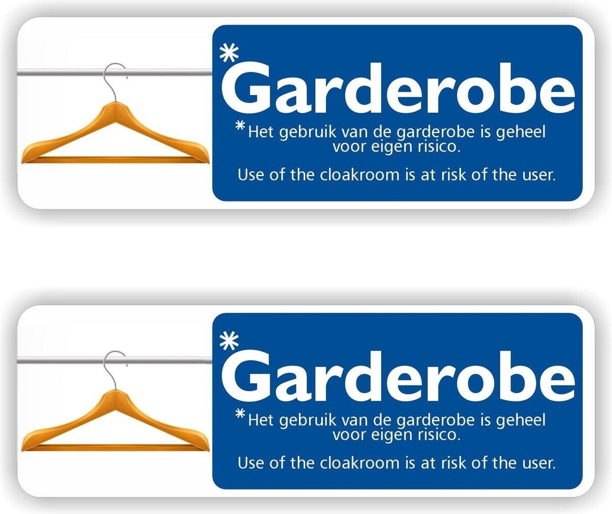 Garderobe sticker set 2 stuks. (1365.70)