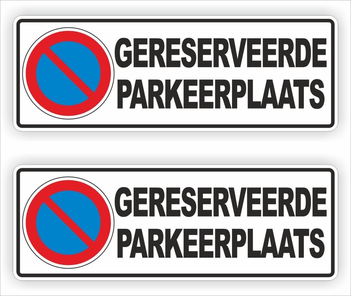 Gereserveerde parkeerplaats-verkeersbord sticker set (1204.63)