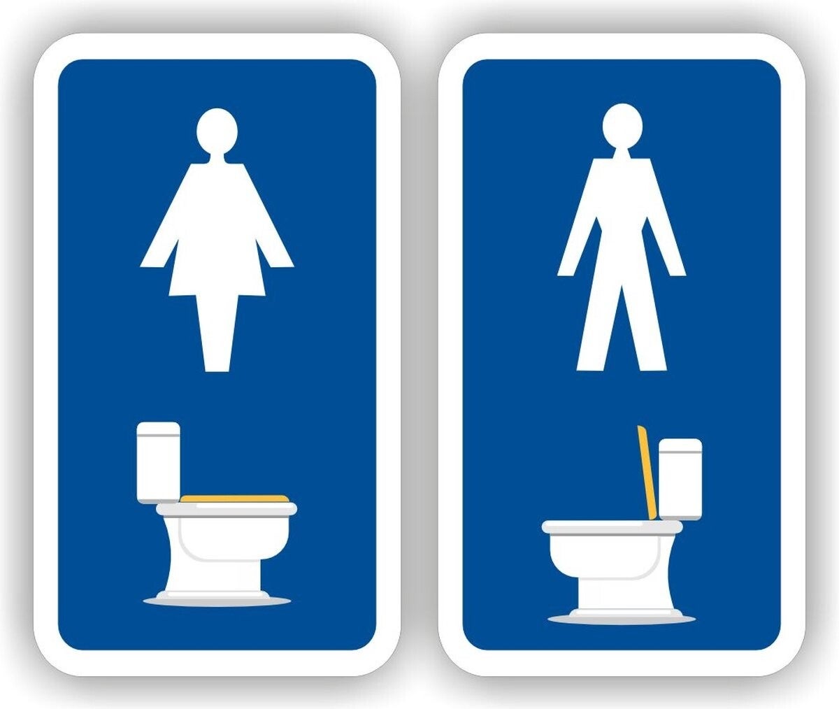 Toilet Dames en Heren-WC deur stickers–set 2 pixtogram stickers (1370.70)