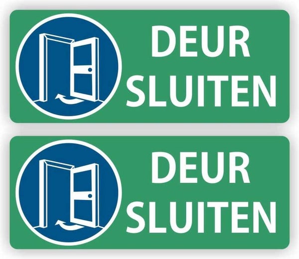 Deur sluiten sticker set 2 stuks (1019.49)