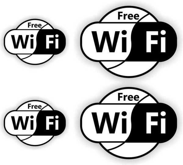 Free WiFi sticker set 4 st. (018.01)