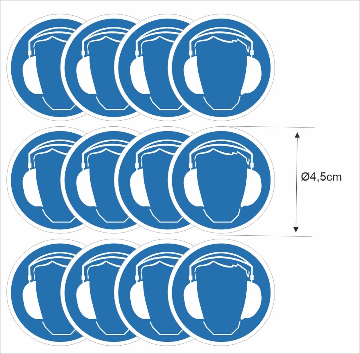 Gehoorbescherming stickers set 12 stuks (1152.58)