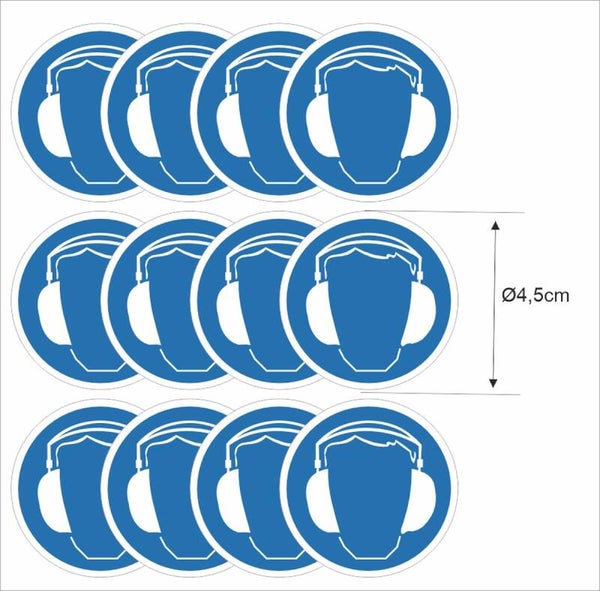 Gehoorbescherming stickers set 12 stuks (1152.58)