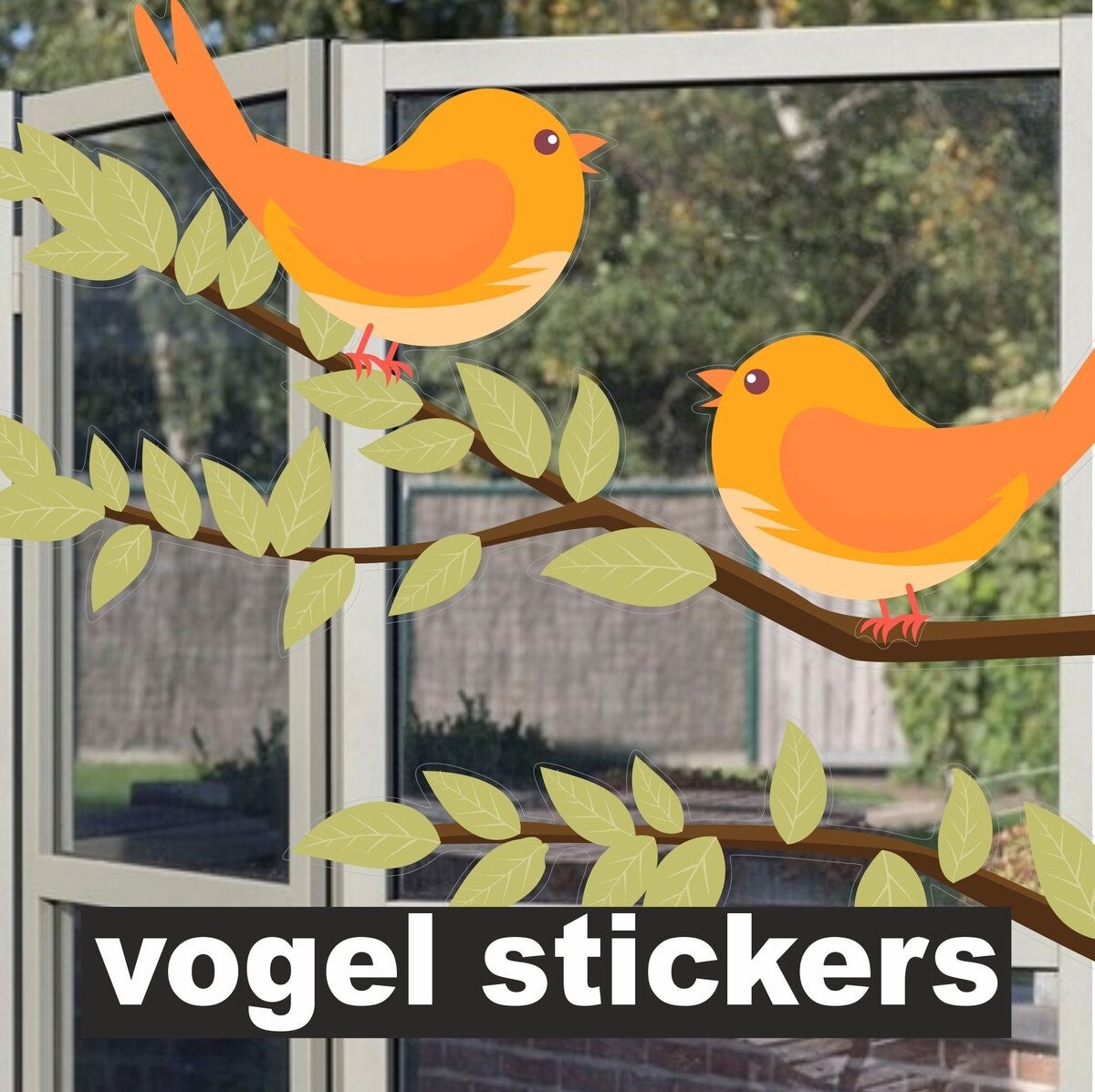 Vogelbescherming - stickers - 6 vogeltjes op tak (245.08)