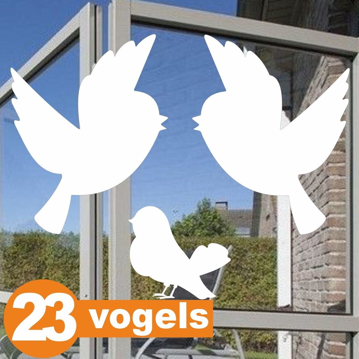 Vogelbescherming raamstickers Twitter wit of zwart (880)