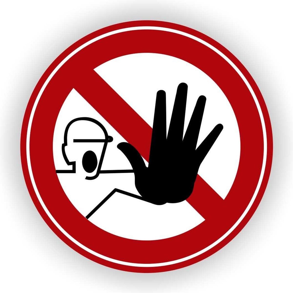 Verboden toegang voor onbevoegde sticker Ø 20 (140.05)
