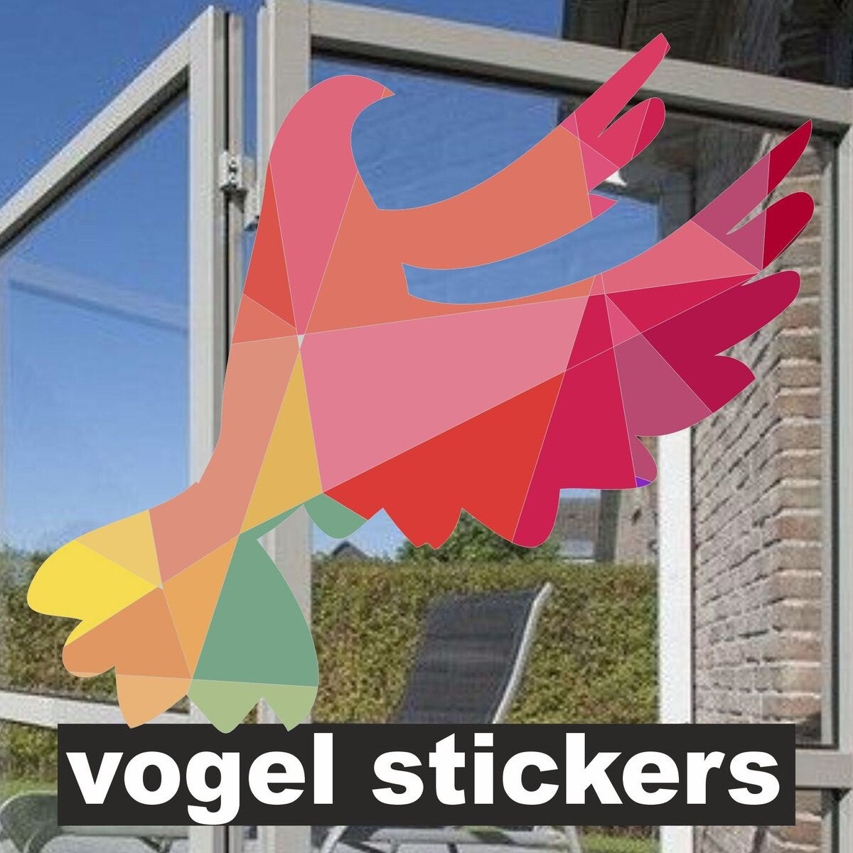 Vogelbescherming raam stickers Tangram (144.02)