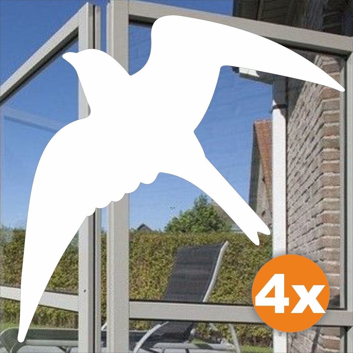 Zwaluw - Vogelbescherming - Stickers - 4 stuks (870)