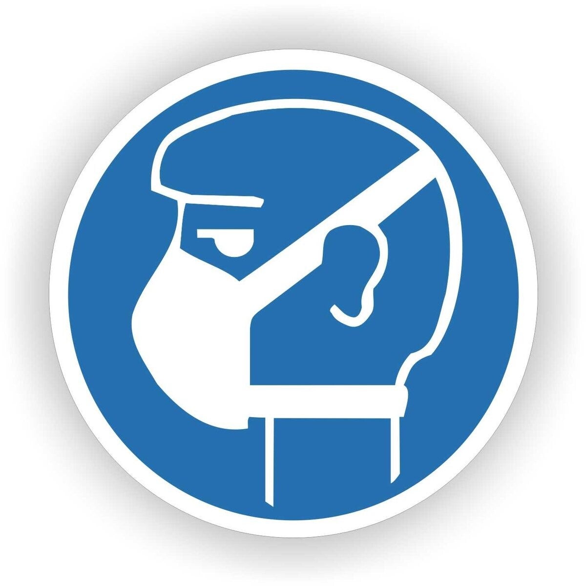 Mond-, stofmasker verplicht ISO 7010 sticker (195.08)