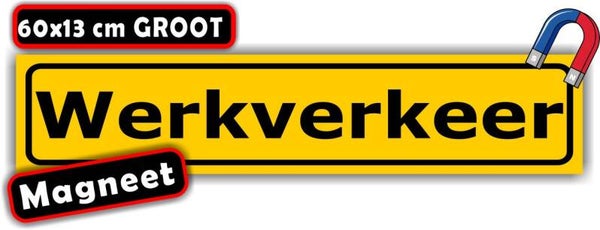 Werkverkeer - magneetbord - XL formaat 14x60 cm 1483.86 magneet