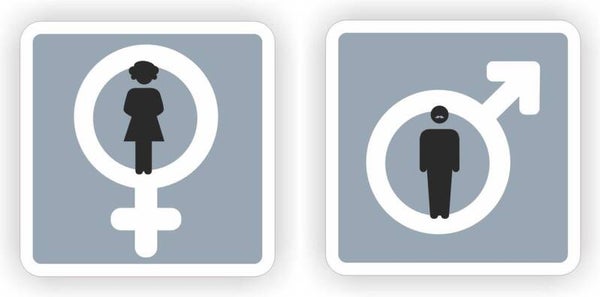 Toiletdeur stickers-man, vrouw-duidelijke bewegwijzering stickers (443.22)