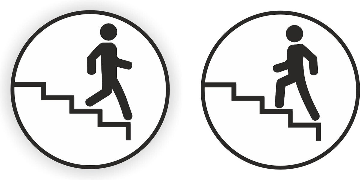 Trappenhuis deursticker set trap op en af (1144.57)