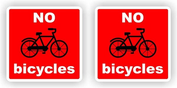 No Bicycles plaatsen 2 stickers  (711.28)