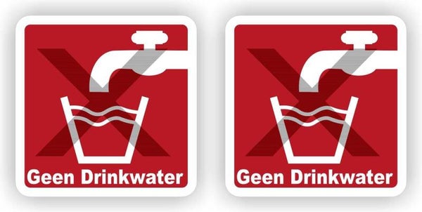 Geen drinkwater-stickerset – 2 stuks  (415.20)