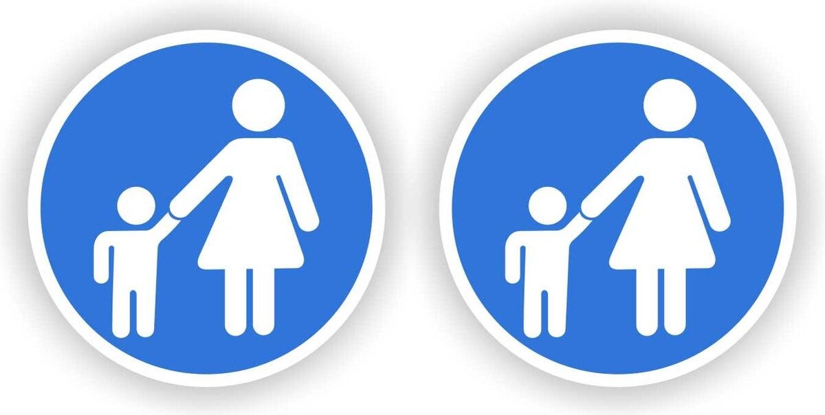 Hou kinderen aan de hand sticker set (1039.50)