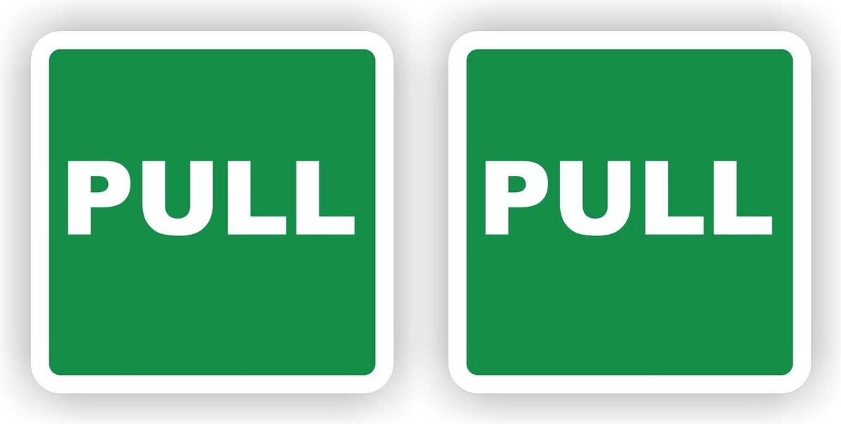 PULL deursticker set 2 stuks (365.18)