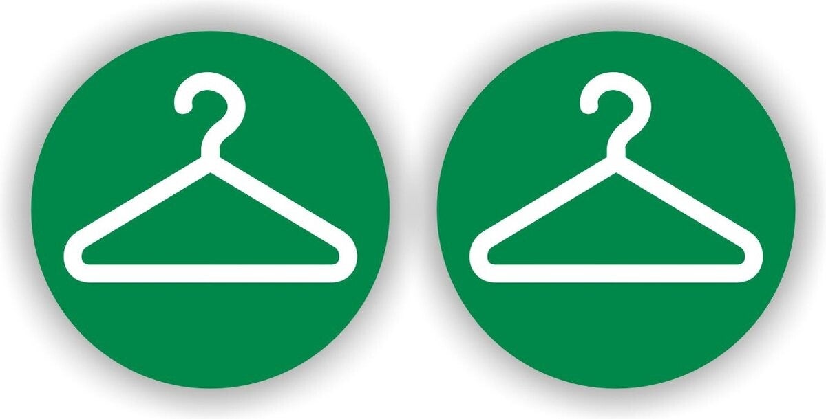 Garderobe pictogram sticker set 2 st. groen (1367.70)