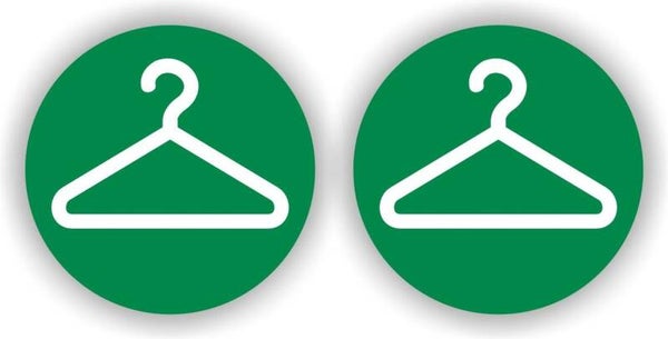 Garderobe pictogram sticker set 2 st. groen (1367.70)