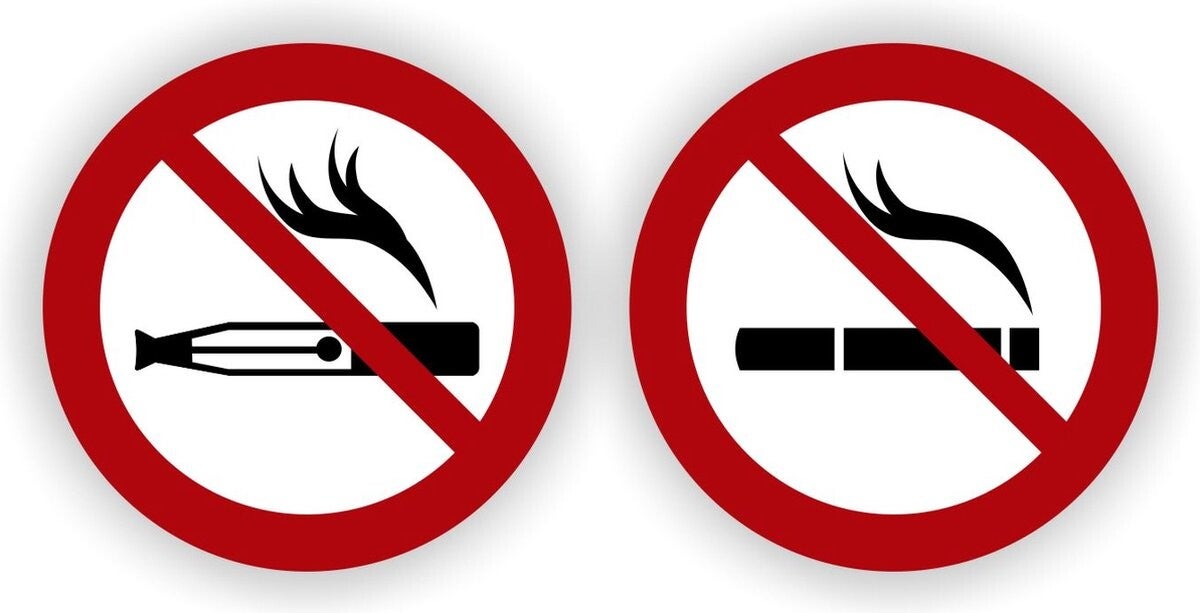 Vaping en Roken verboden Sticker set (1113.54)