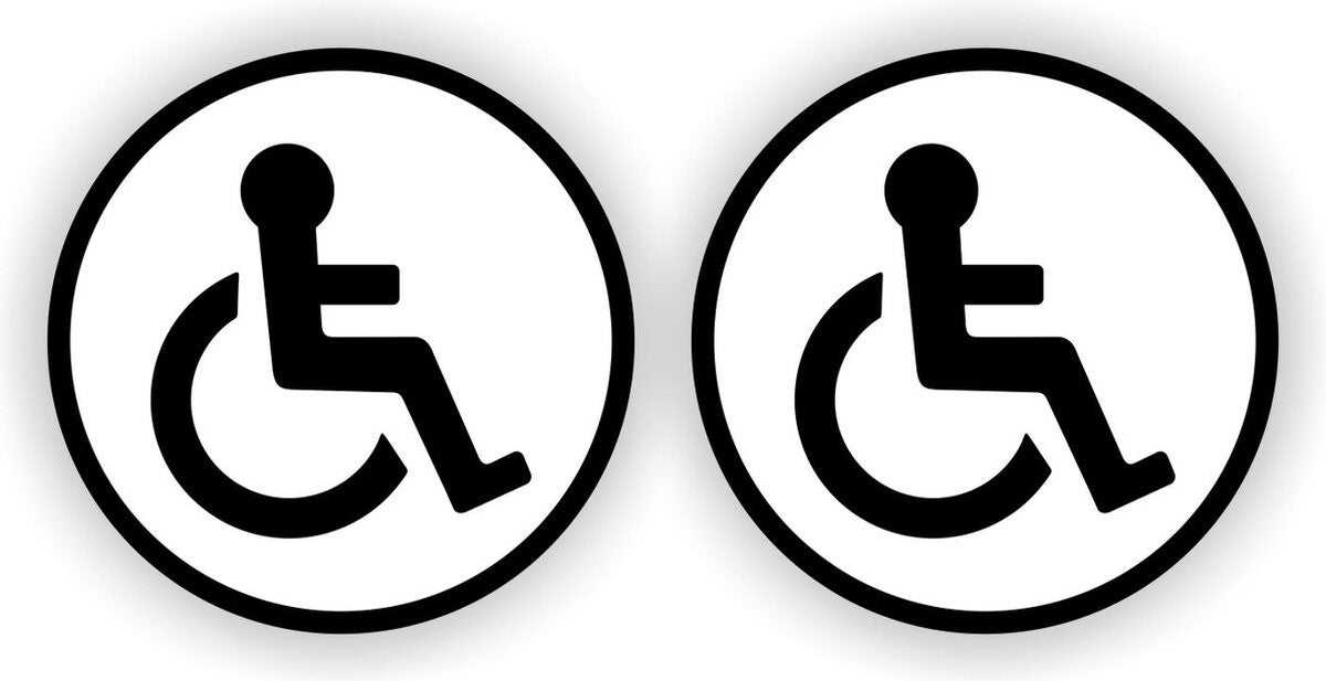 Rolstoelpictogramstickerset  set zwart  (261.10)