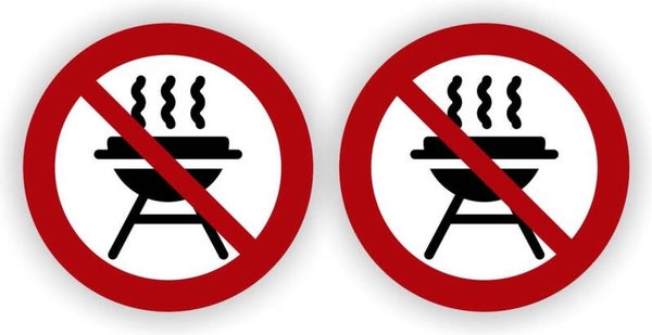 BBQ niet toegestaan stickers set (1116.54)