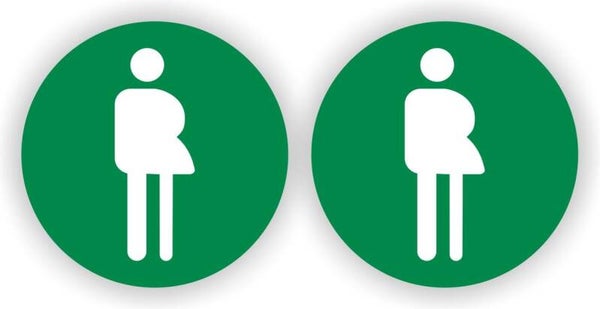 Genderneutraal Toilet - Sticker Set - 2 stuks - Ø10 cm (255.10)
