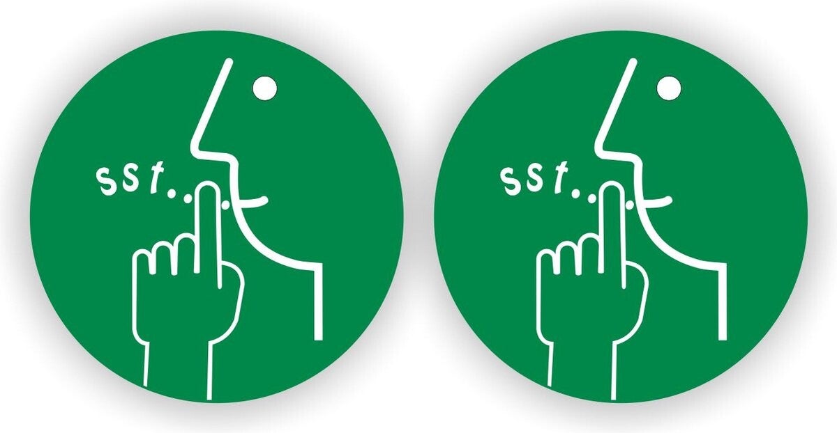 Stilte ruimte pictogram sticker set 2 st. groen (1052.52)