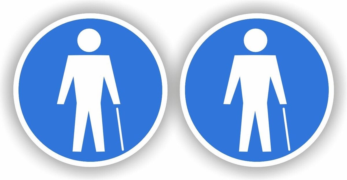 Mindervaliden toegankelijk stickers 2 stuks  (1370.71)