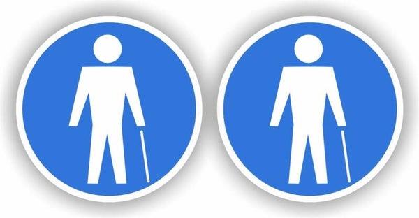 Mindervaliden toegankelijk stickers 2 stuks  (1370.71)