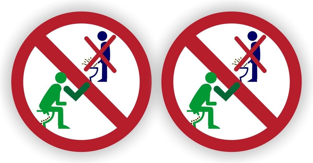 WC Sticker - Zittend Plassen – 2 St - ⊘10 cm (202.05)