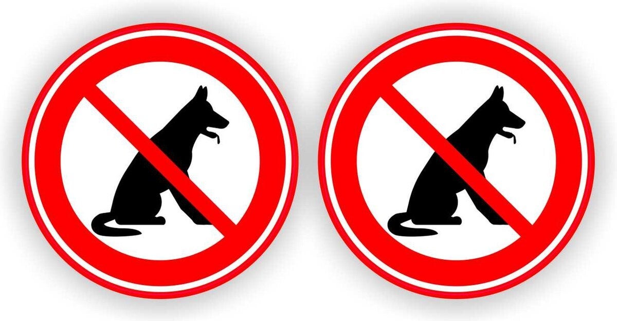Honden niet toegestaan sticker set Ø10 (1034.50)