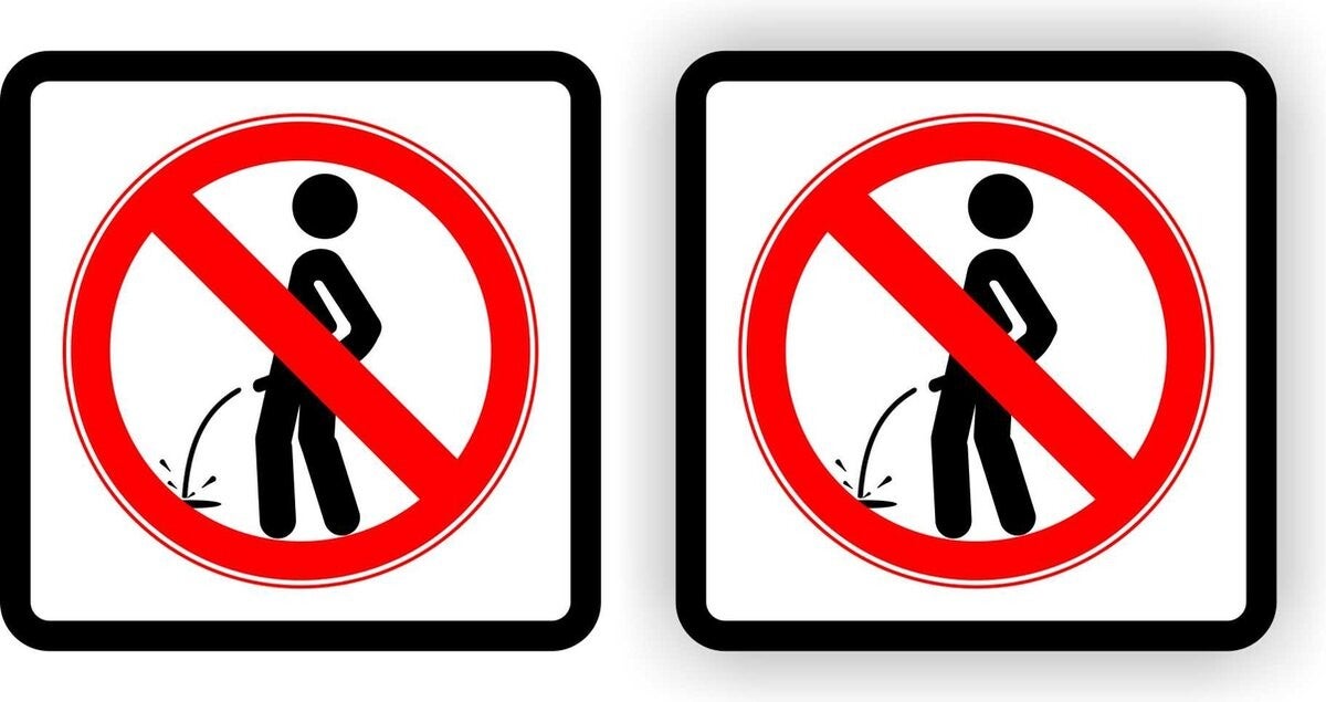 Hier niet plassen sticker set (433.21)