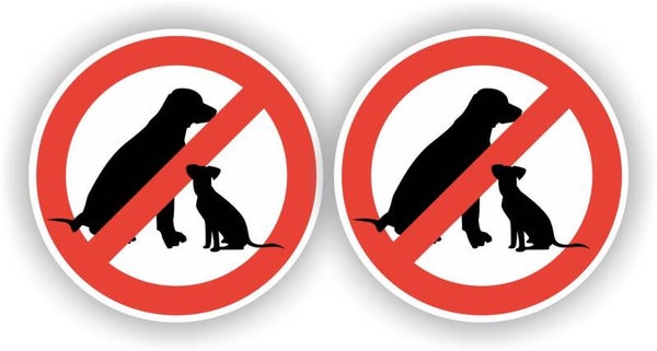 Honden niet toegestaan raamsticker set van 2 stuks spiegelbeeld (sp.119.80)