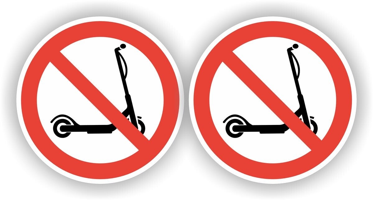 Geen stepjes plaatsen raamsticker set in spiegelbeeld  (sp.123.80)