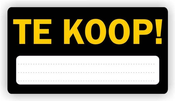 Professionele "TE KOOP" Sticker (545.39)