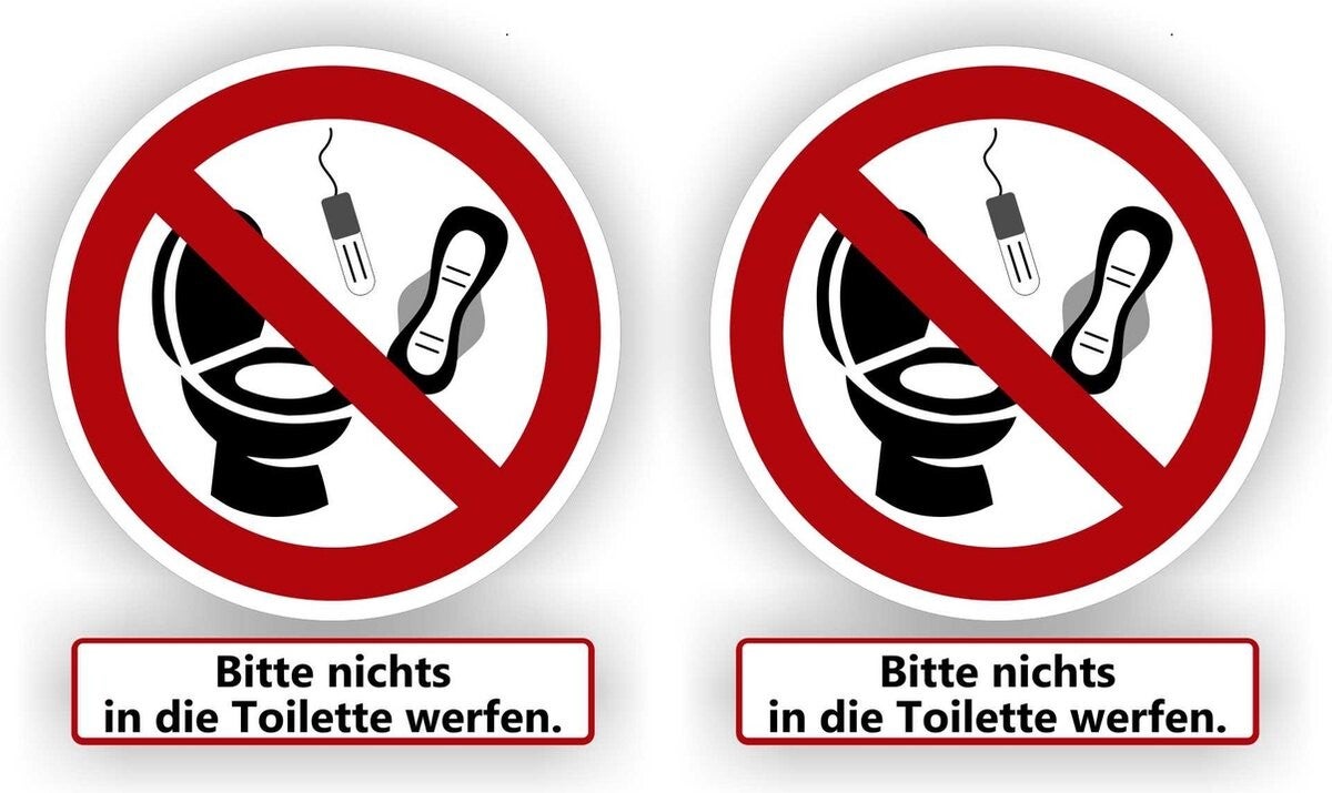 Bitte nichts in die toilette werfen - Niets in de WC werpen (1004.60)