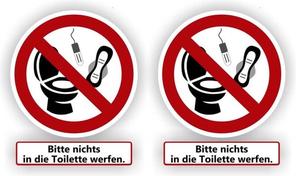 Bitte nichts in die toilette werfen - Niets in de WC werpen (1004.60)