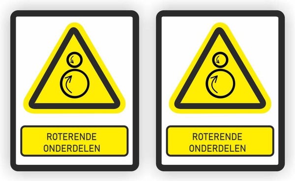 Roterende onderdelen - waarschuwing sticker set (661.27)