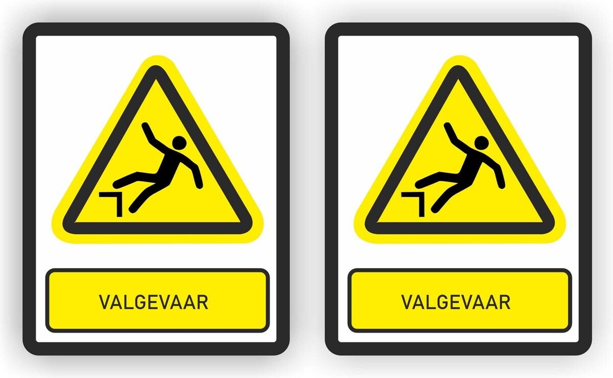 Waarschuwingssticker set Valgevaar (559.25)