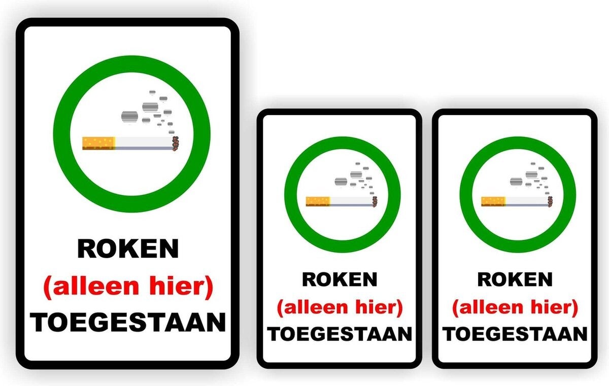 Roken Alleen Hier toegestaan- Sticker set (017.01)