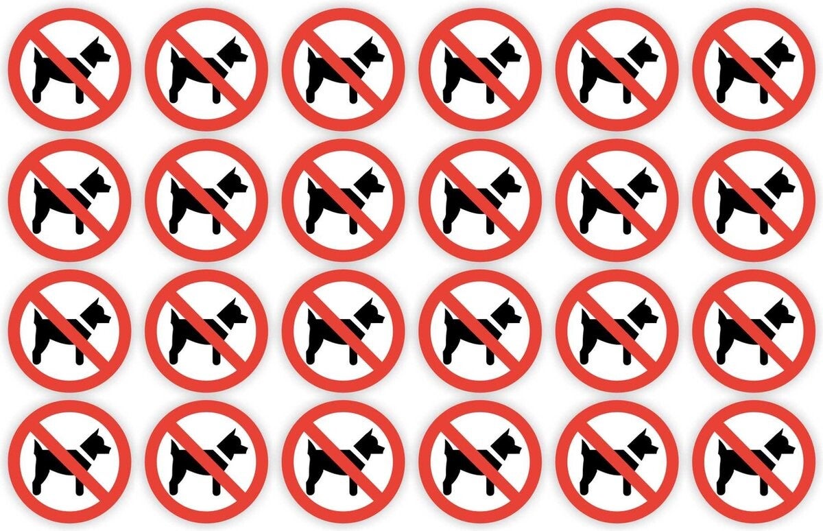 Honden geen toegang set 24 st. (231.08)